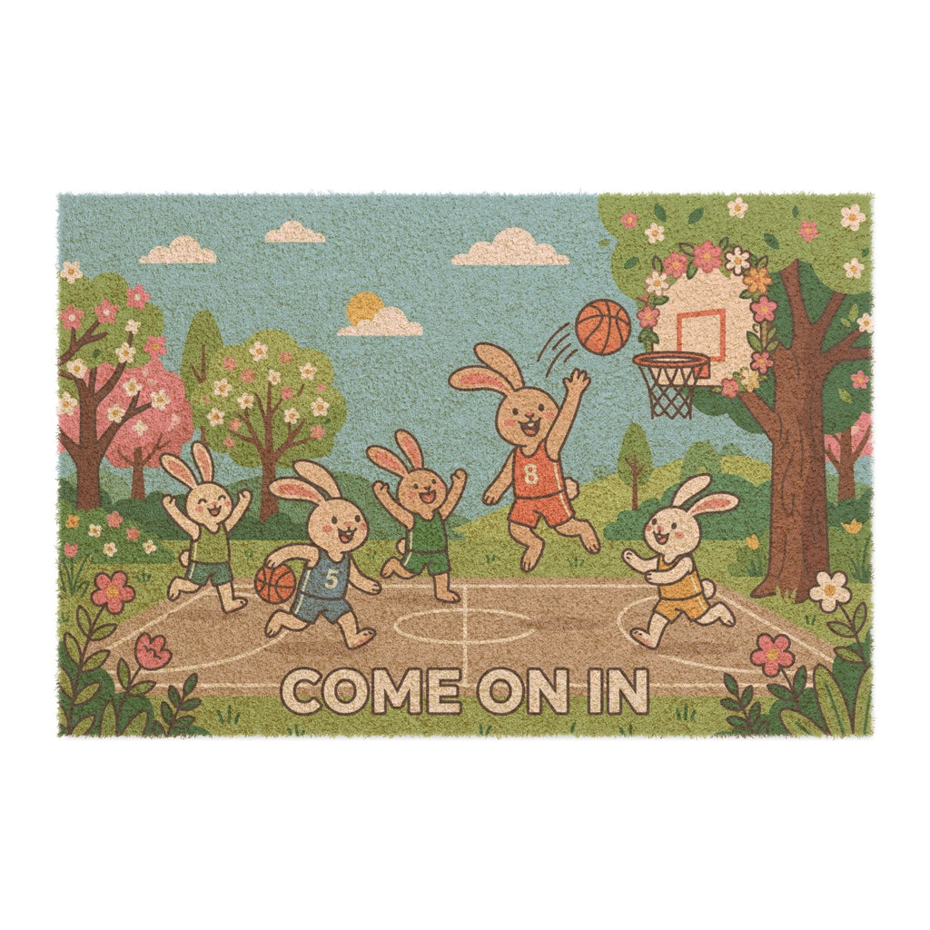 Hoppy Hoops Spring Welcome Doormat