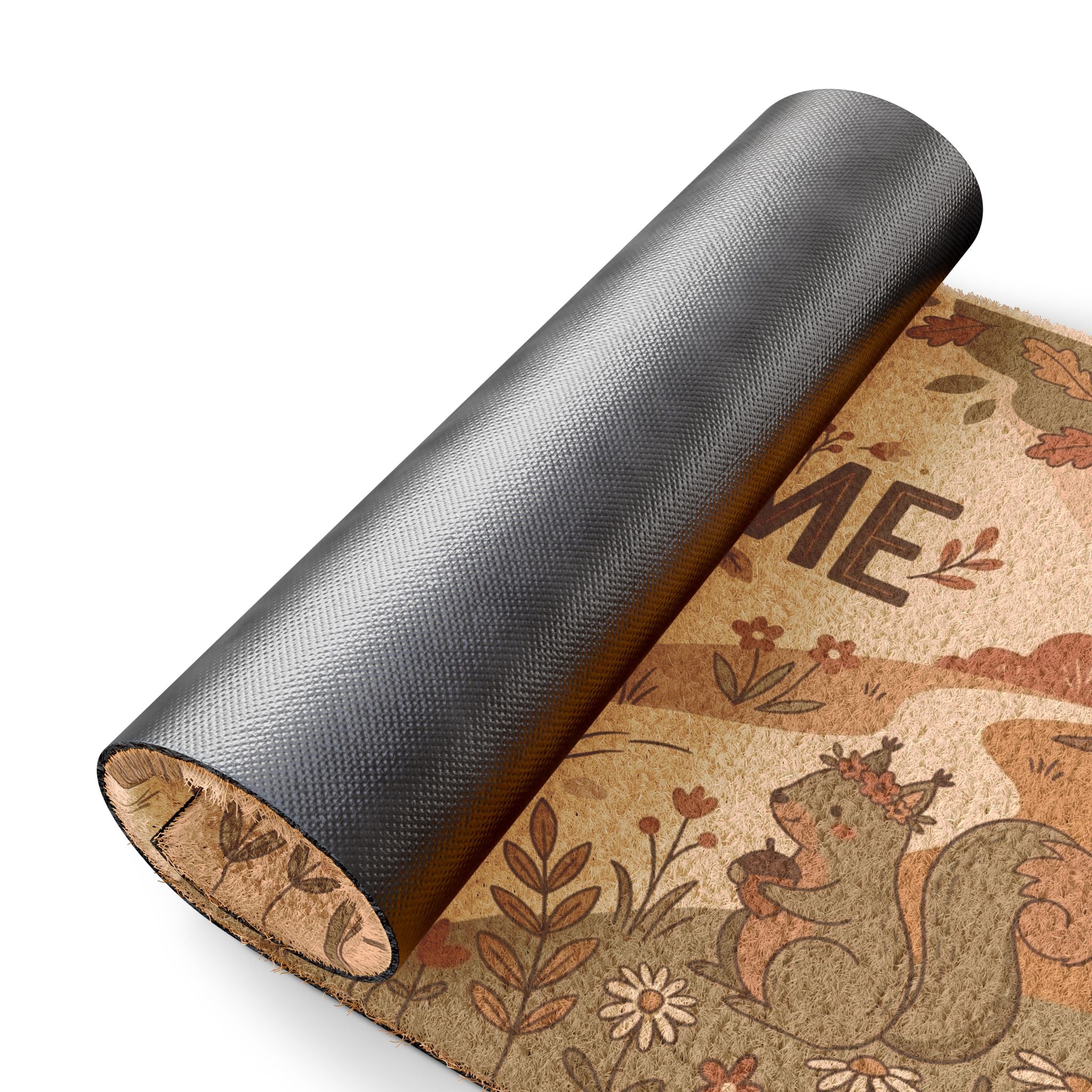 Boho Woodland Squirrels Welcome Doormat