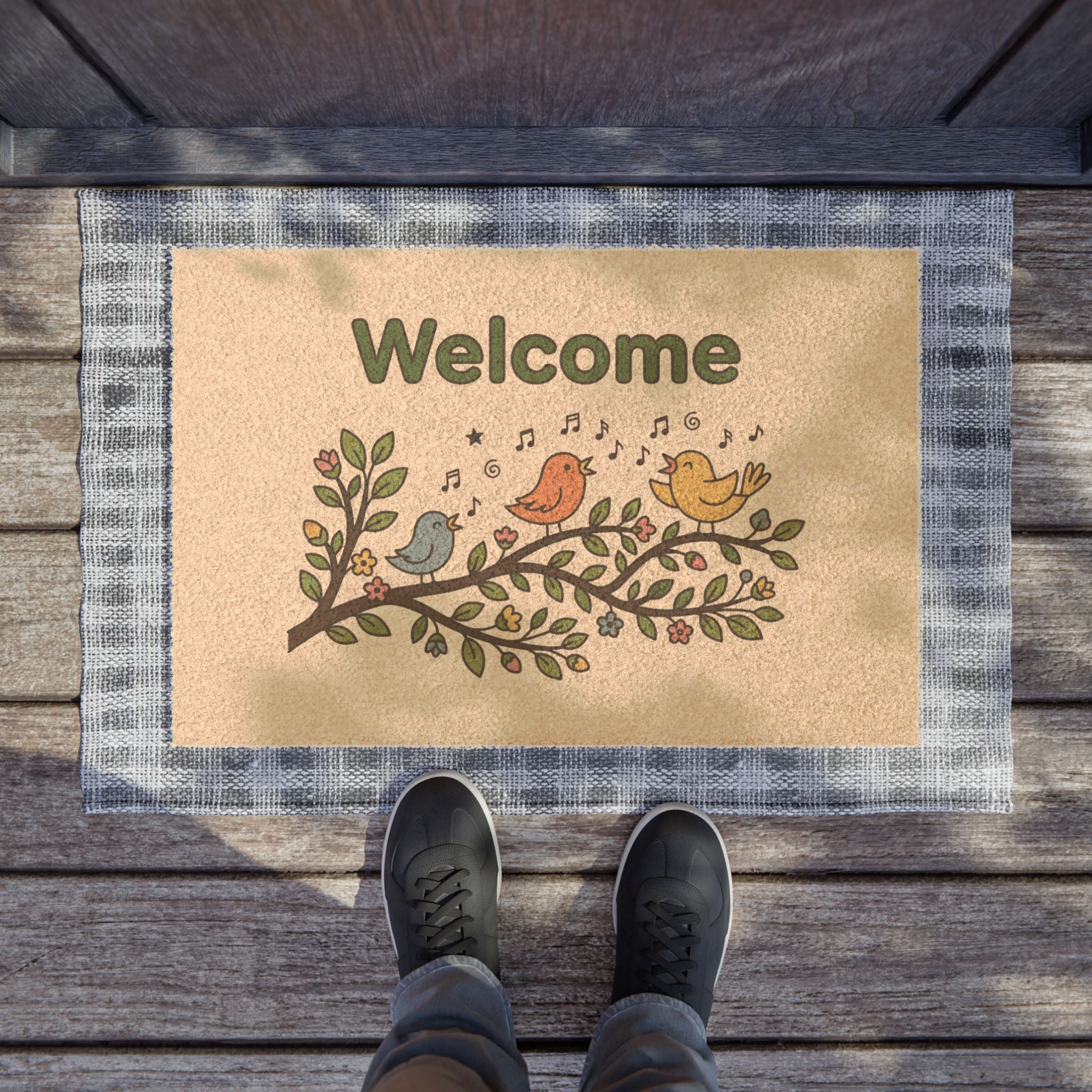 Spring Melodies Whimsical Welcome Sign