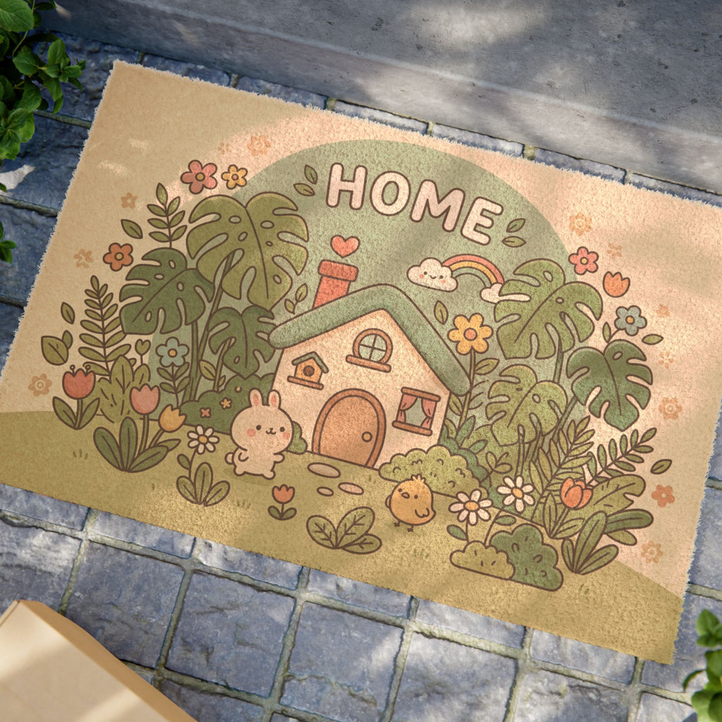 Kawaii Cozy Spring Garden Sweet Home Doormat
