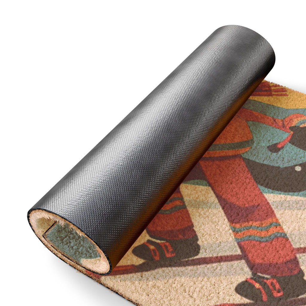 Paw-some Skier Dogs Welcome Mat