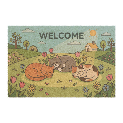 Cozy Cats Spring Welcome Mat