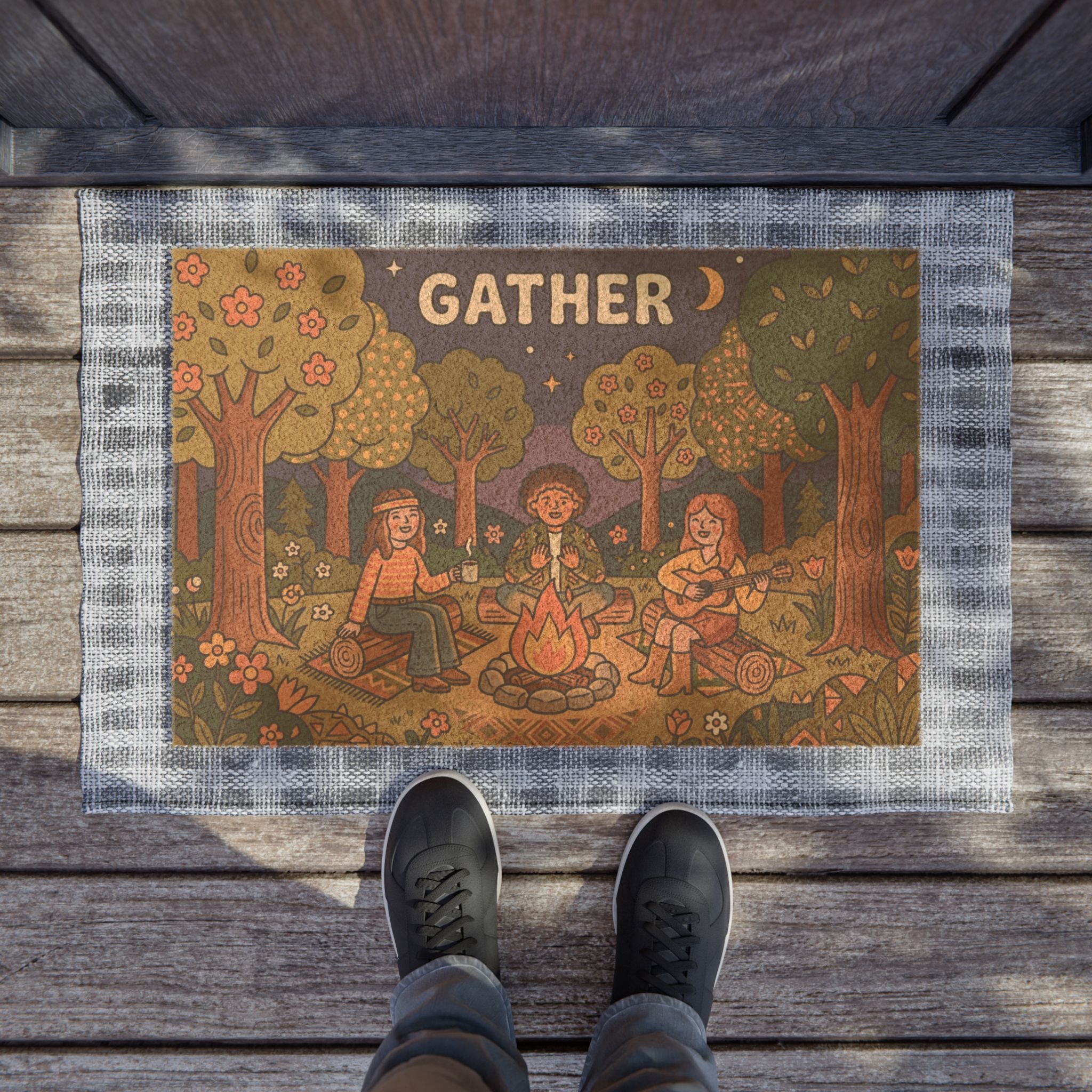 70s Vintage Gather Under the Stars Art