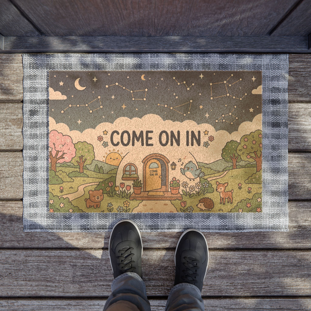 Celestial Spring Forest Friends Welcome Mat