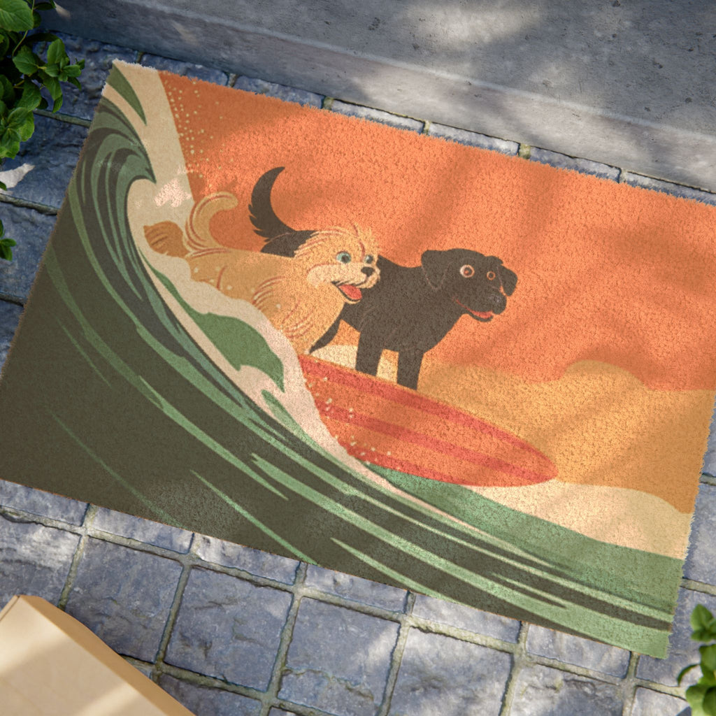 Surf's Up Pups Welcome Mat