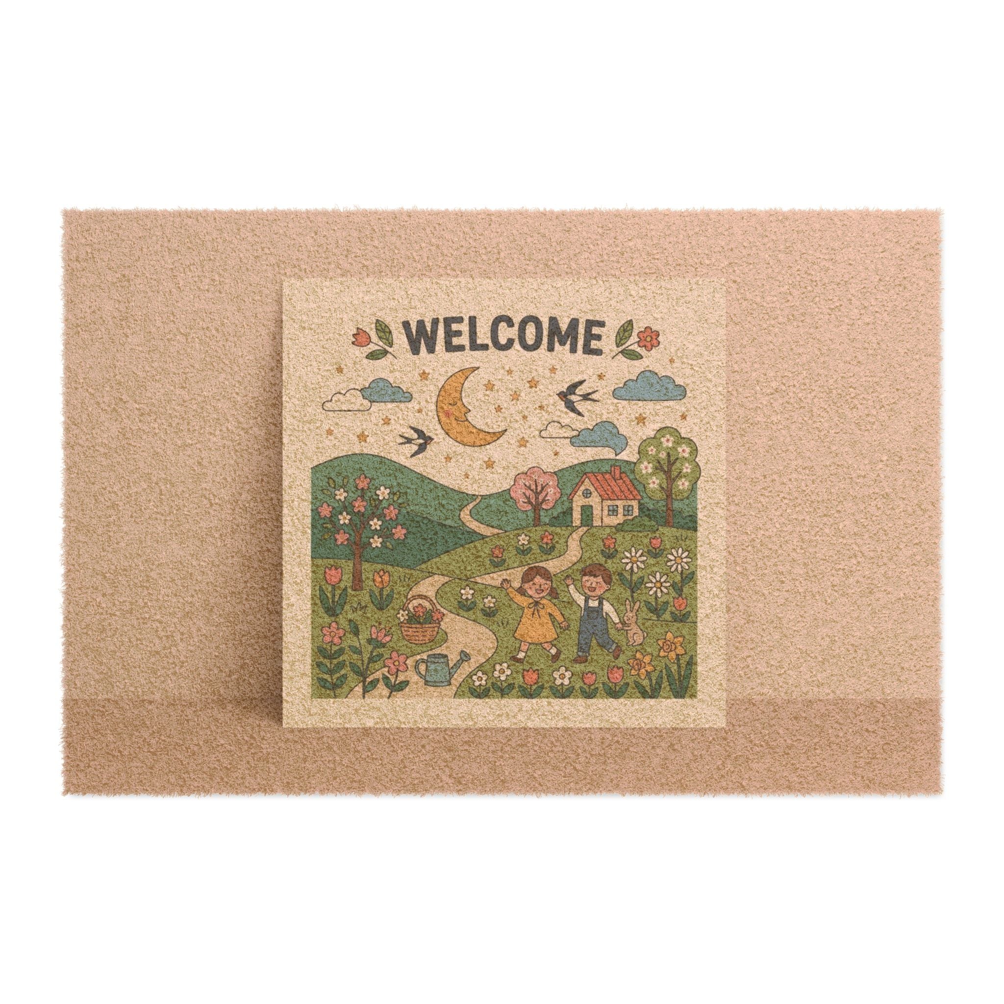 Moonlit Spring Meadows Welcome Art