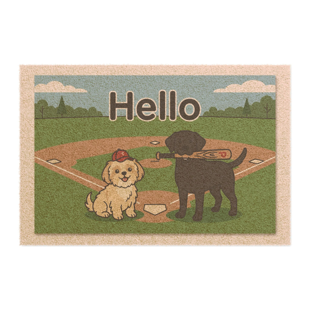 Tilly and Penny: Batter Up Welcome Mat