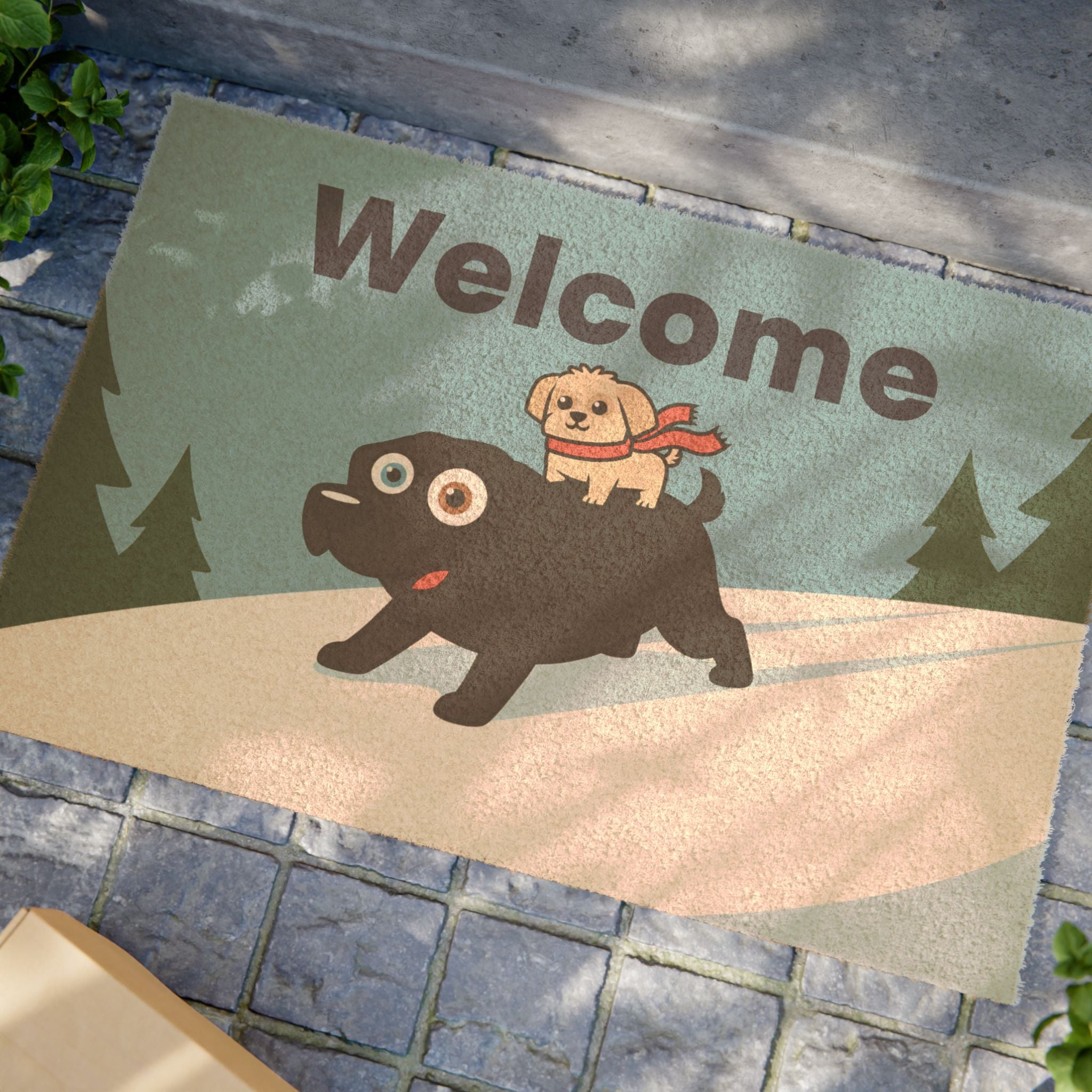 Goofy Lab & Shih Tzu Ski: Bold Art