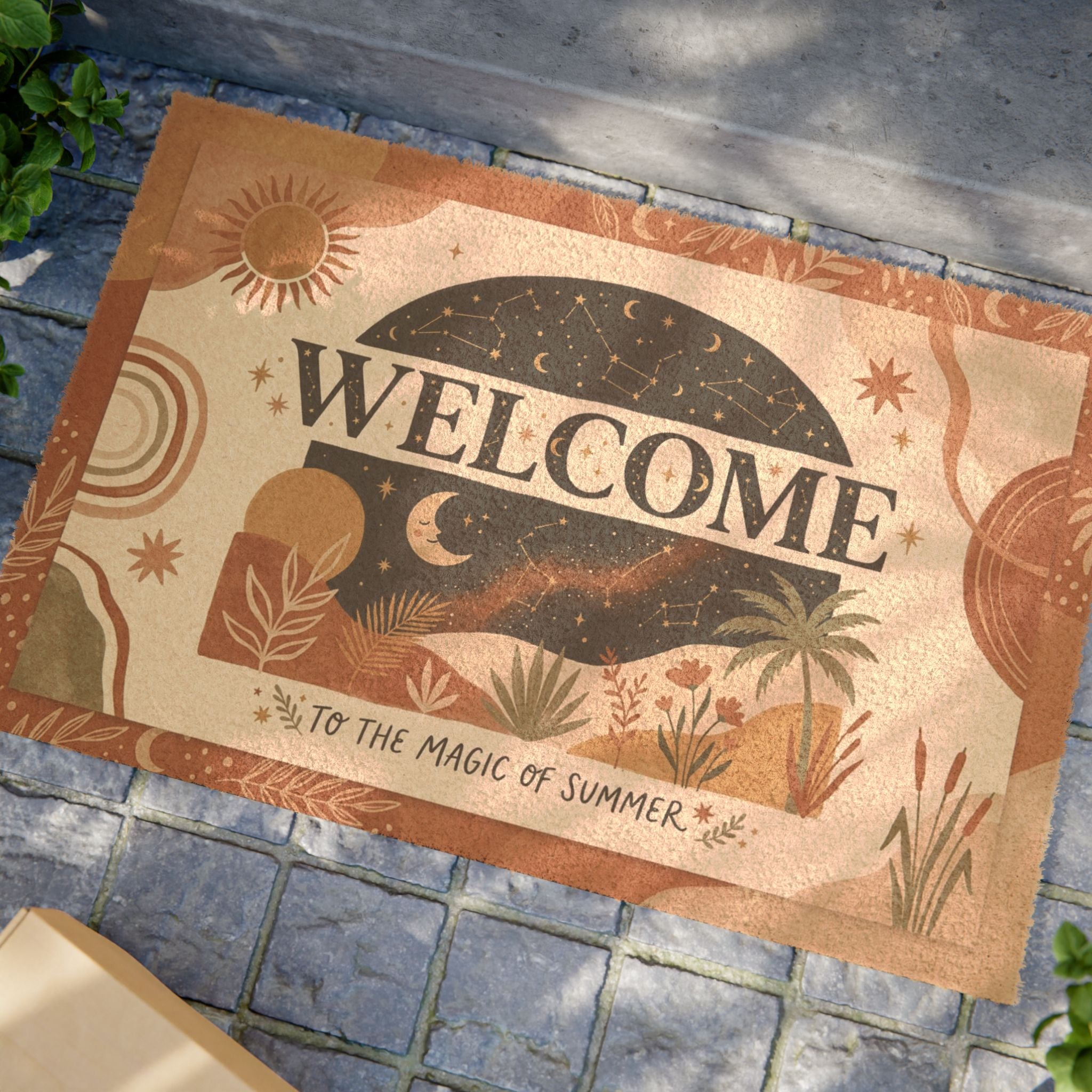Celestial Oasis Summer Magic Welcome Doormat