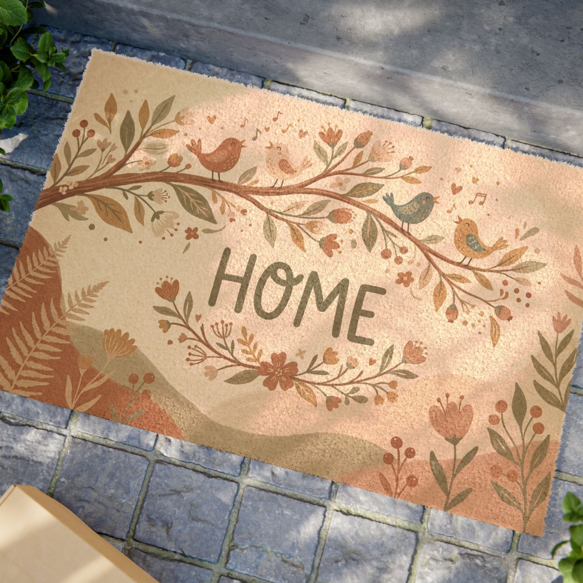 Boho Botanical Singing Birds Home Wall Art