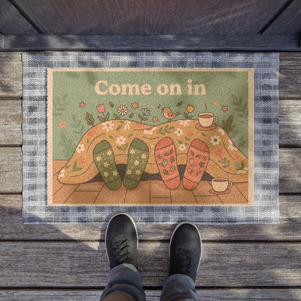 Come On In Cozy Socks Doormat