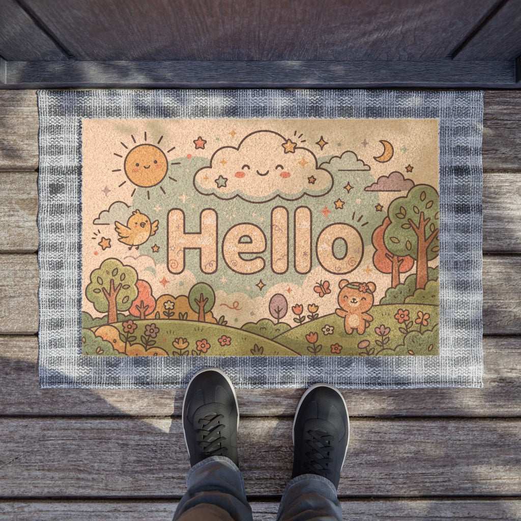 Kawaii Hello Spring Pastel Sunshine Doormat
