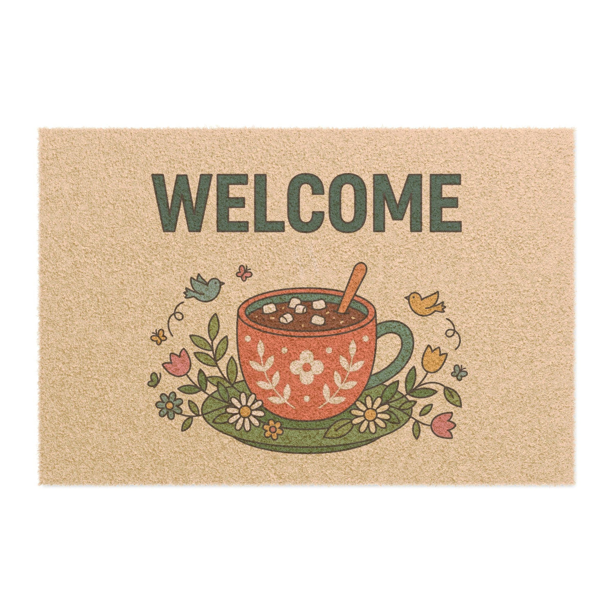 Cozy Cocoa Spring Welcome Doormat