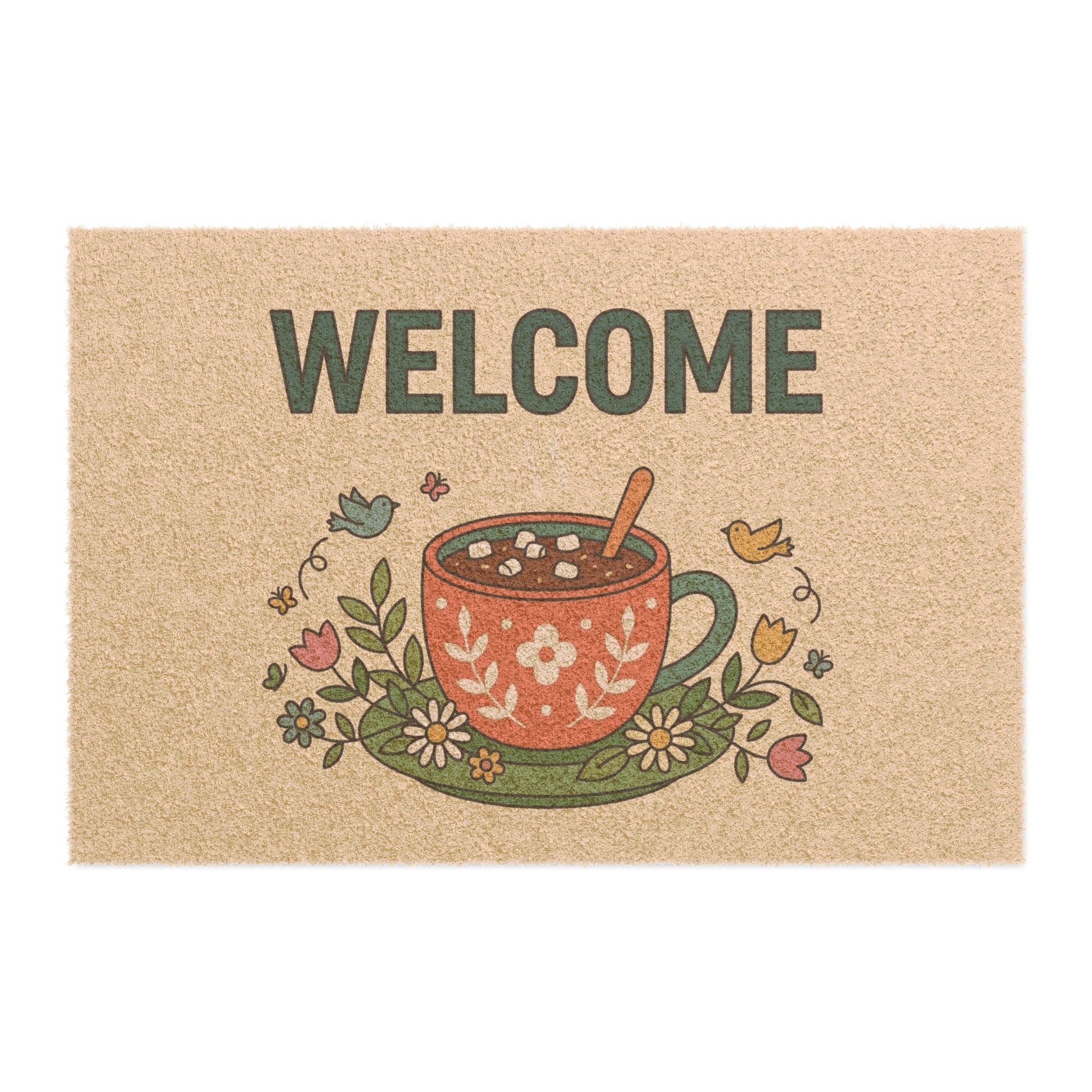 Cozy Cocoa Spring Welcome Doormat