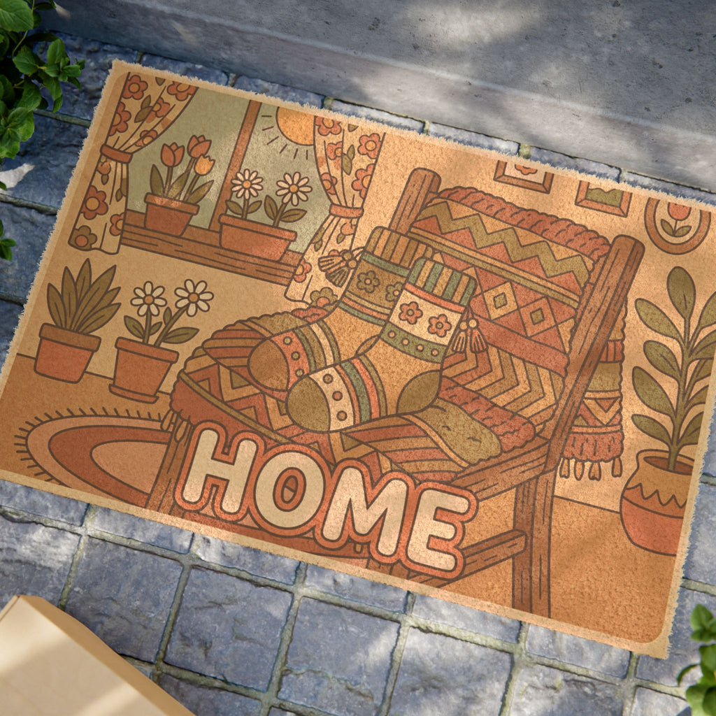 Retro 70s Cozy Spring Home Art Print