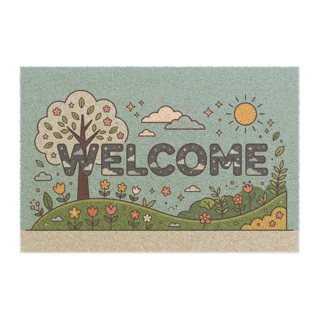 Starry Spring Meadow Welcome Poster