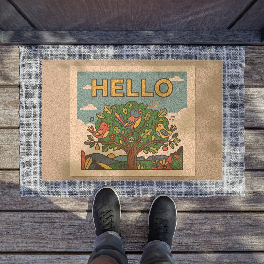 Sunny Pop Art Singing Birds Hello Print