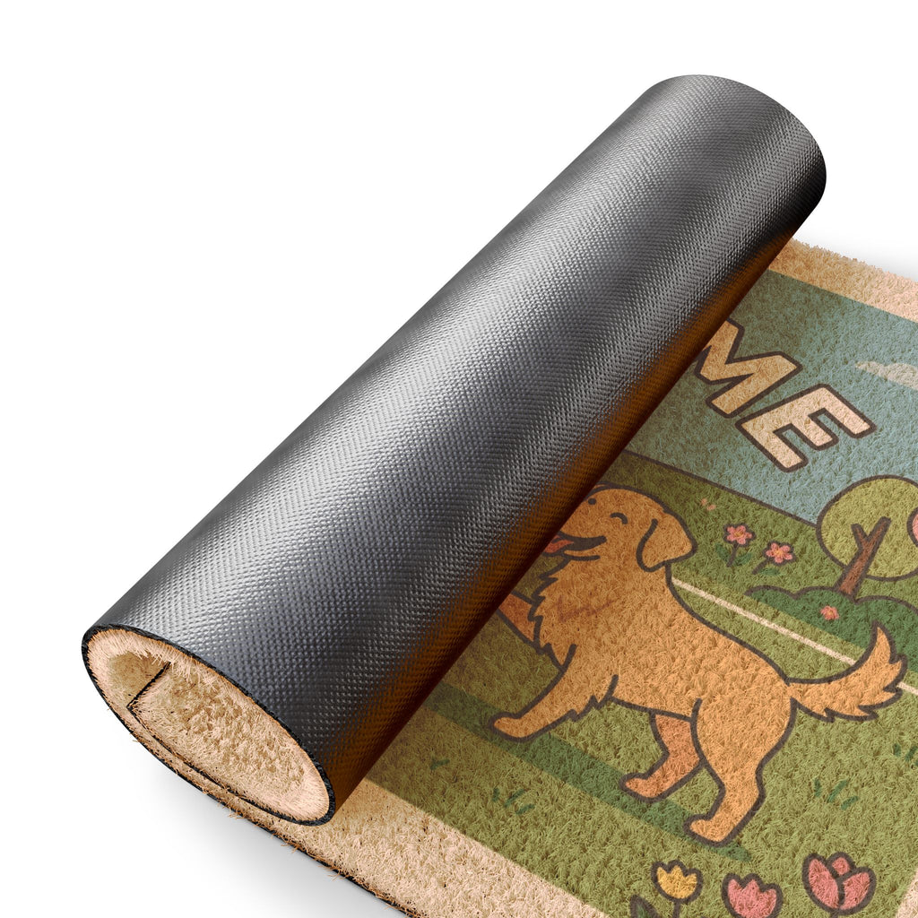 Playful Pups Spring Welcome Doormat