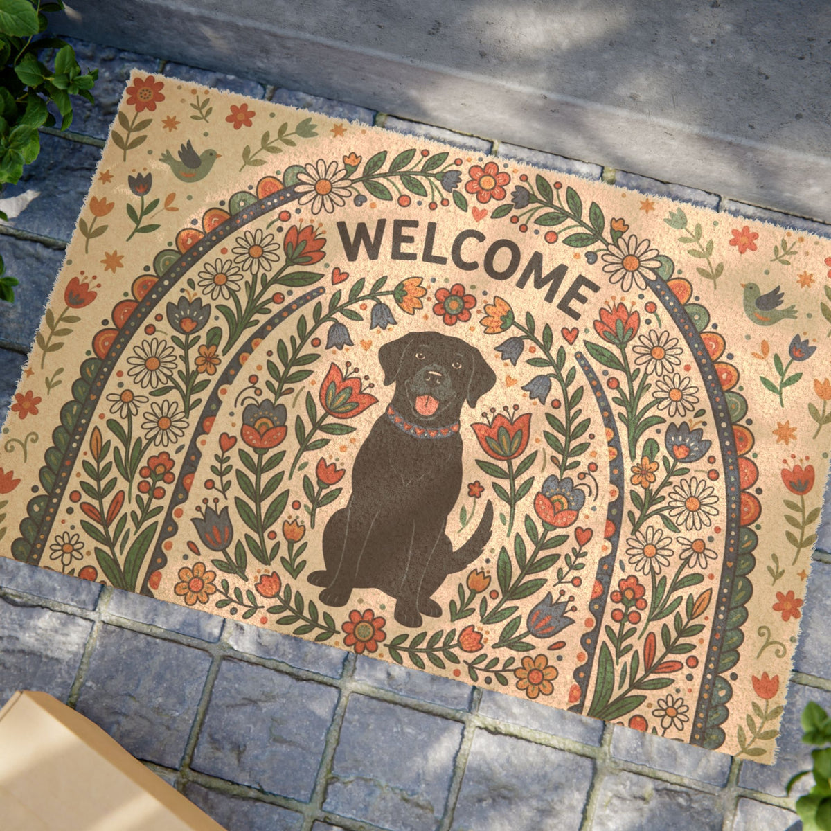 Penny's Folk Art Floral Welcome Doormat