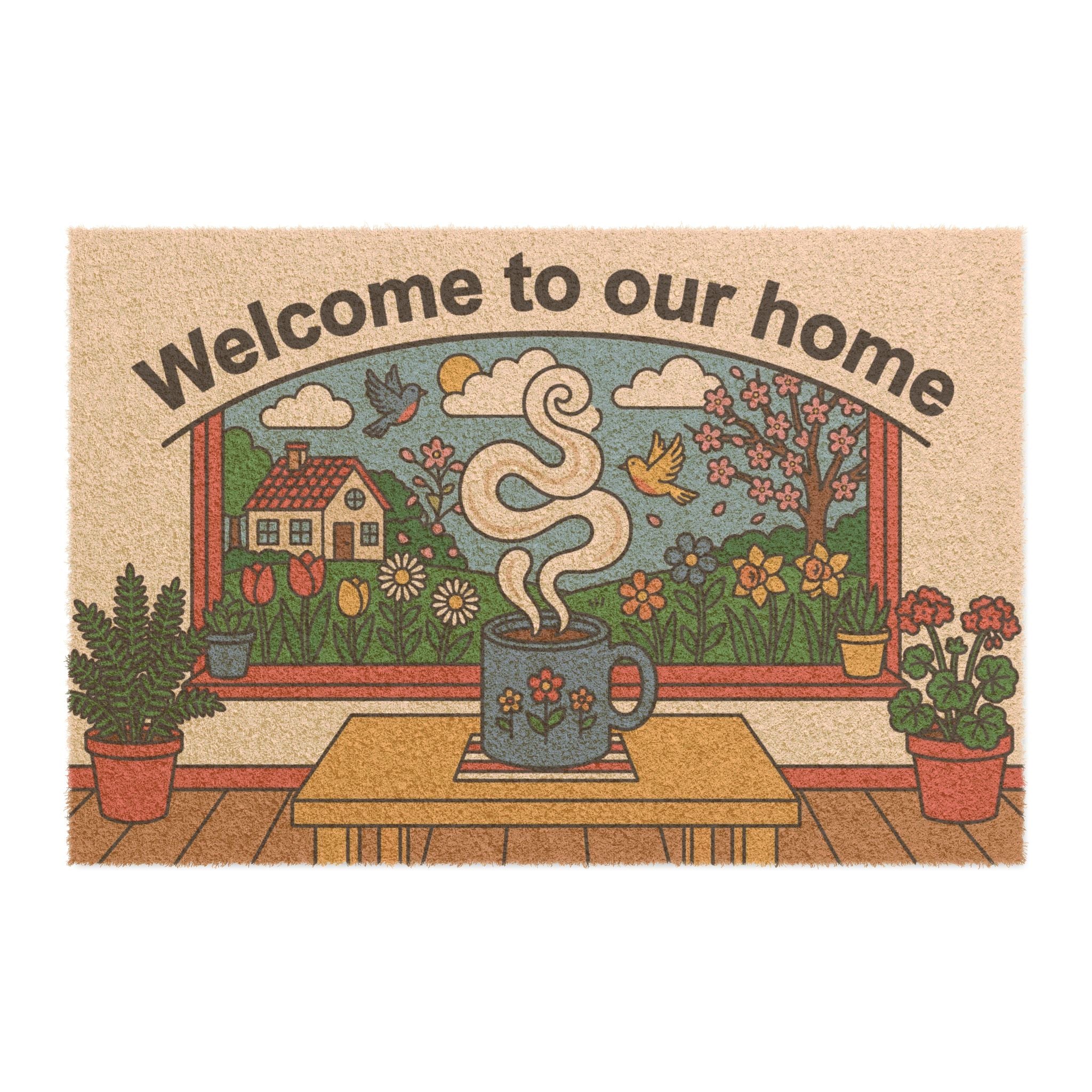 Pop Art Cozy Spring Coffee Welcome Art