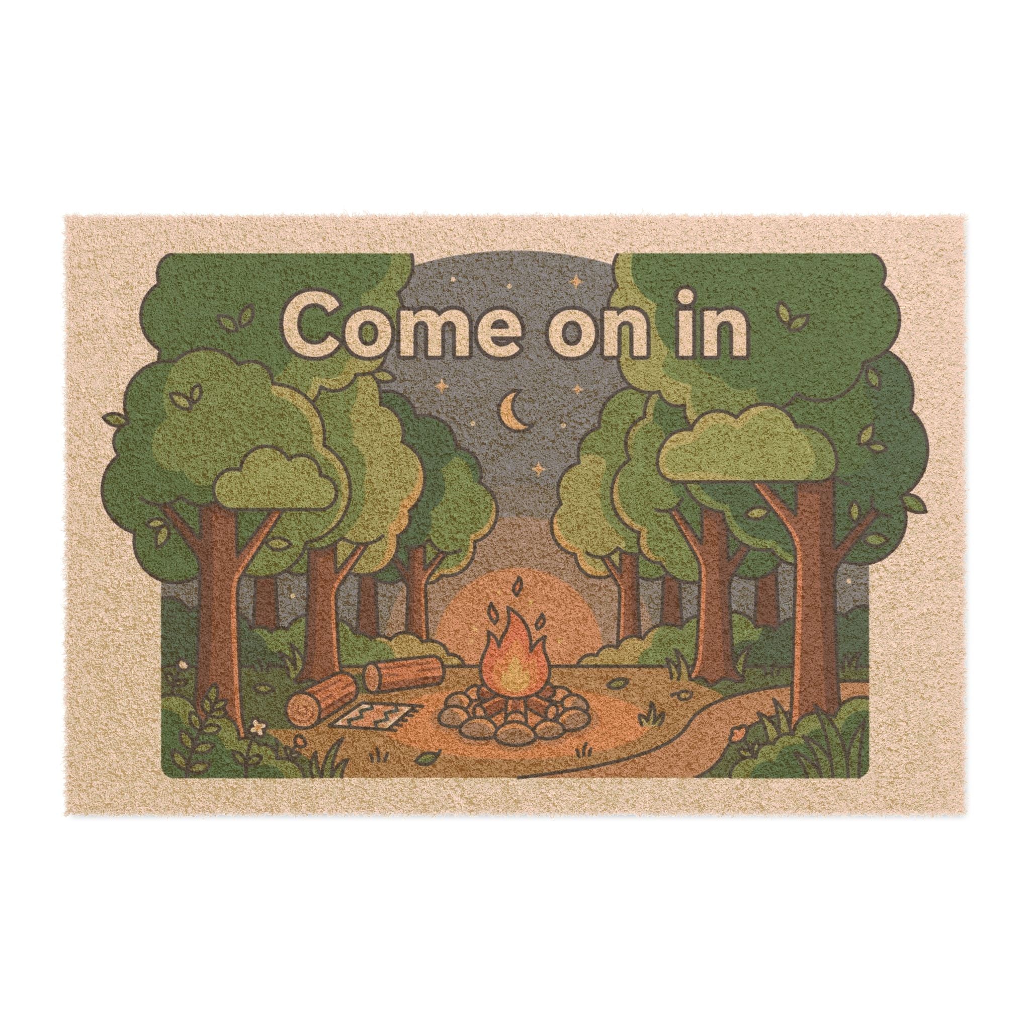 Come On In Campfire Welcome Mat