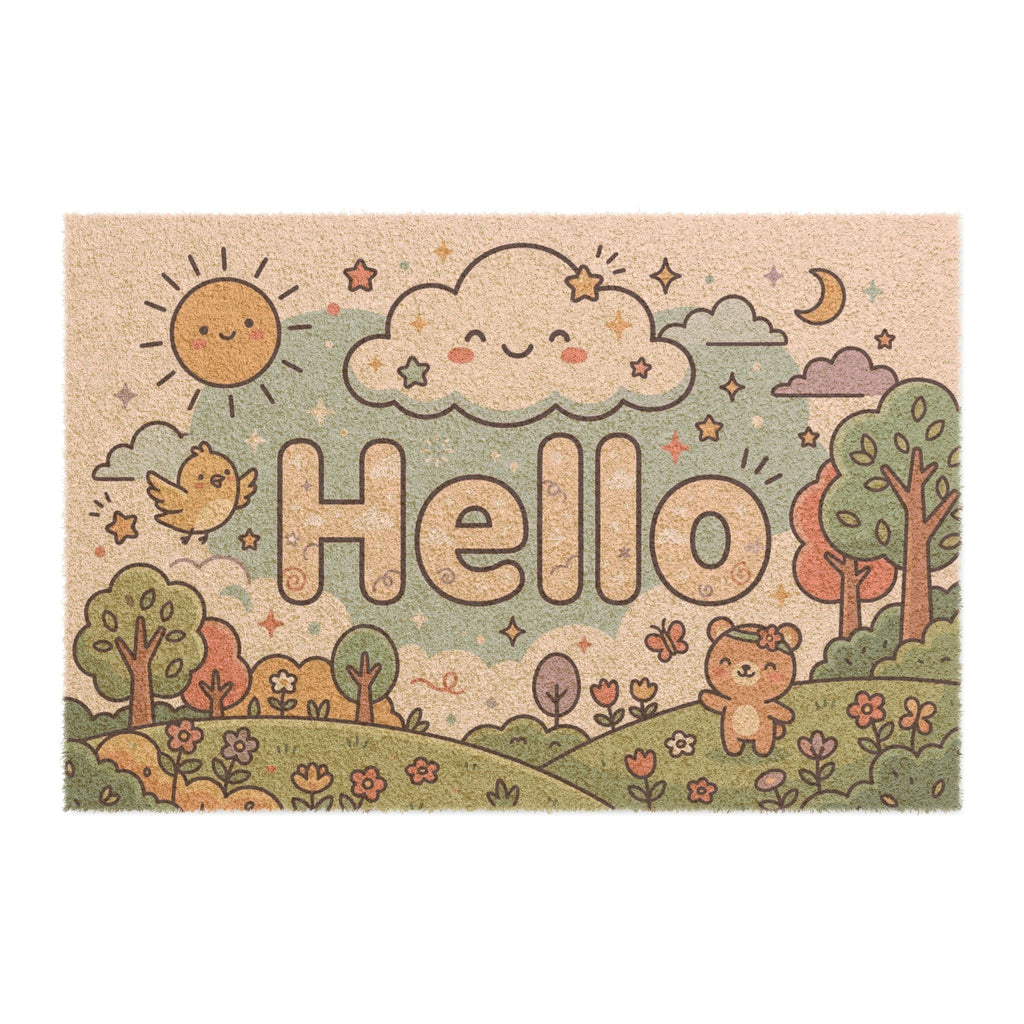 Kawaii Hello Spring Pastel Sunshine Doormat