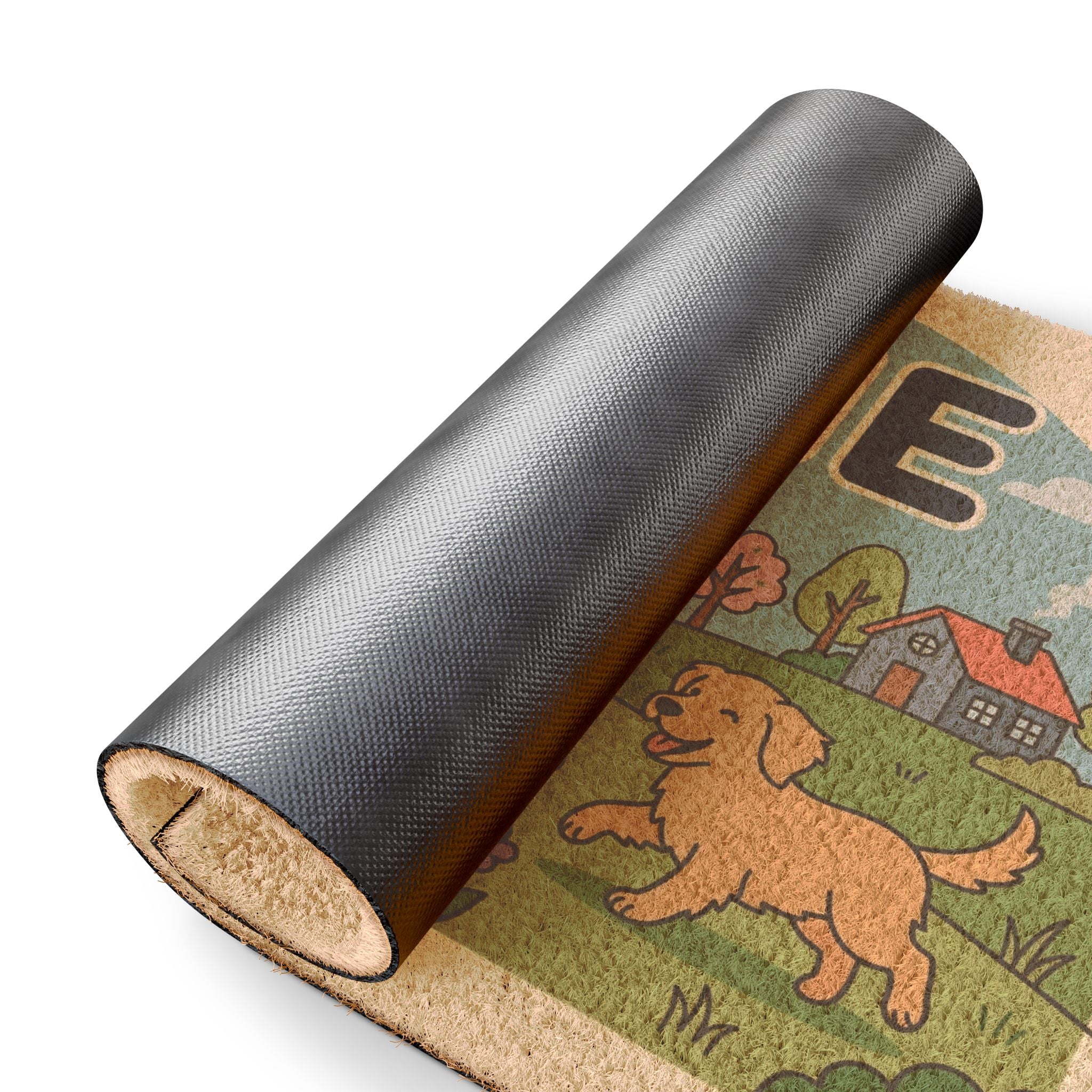 Playful Pups Springtime Home Doormat