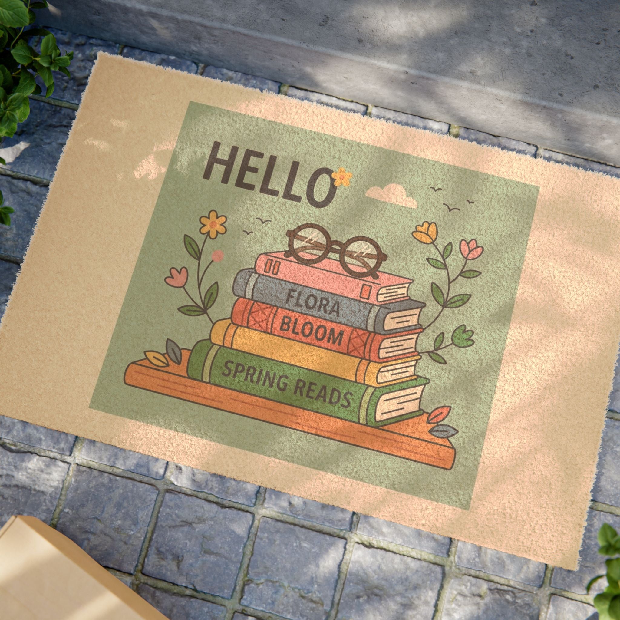 Cozy Spring Bookworm Art Print