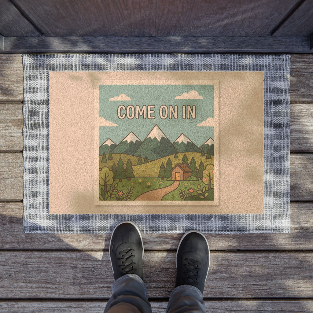 Cozy Mountain Cabin Welcome Art