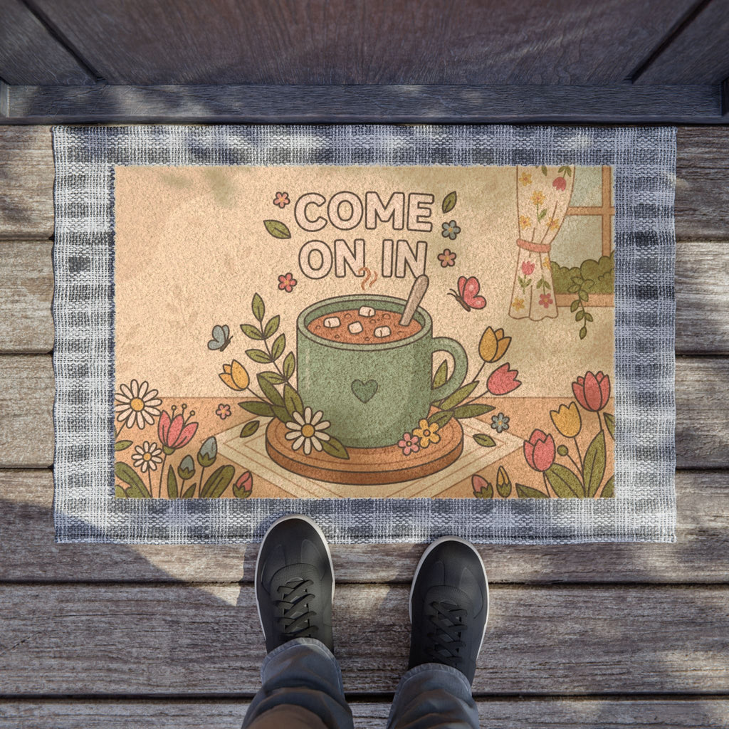 Warm Welcome Spring Cocoa Doormat