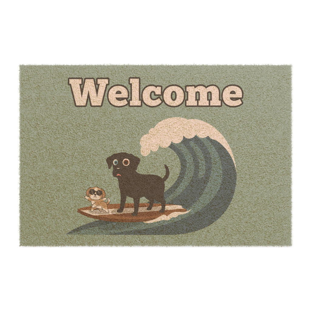 Bold Wave Pups: Minimalist Surf Art