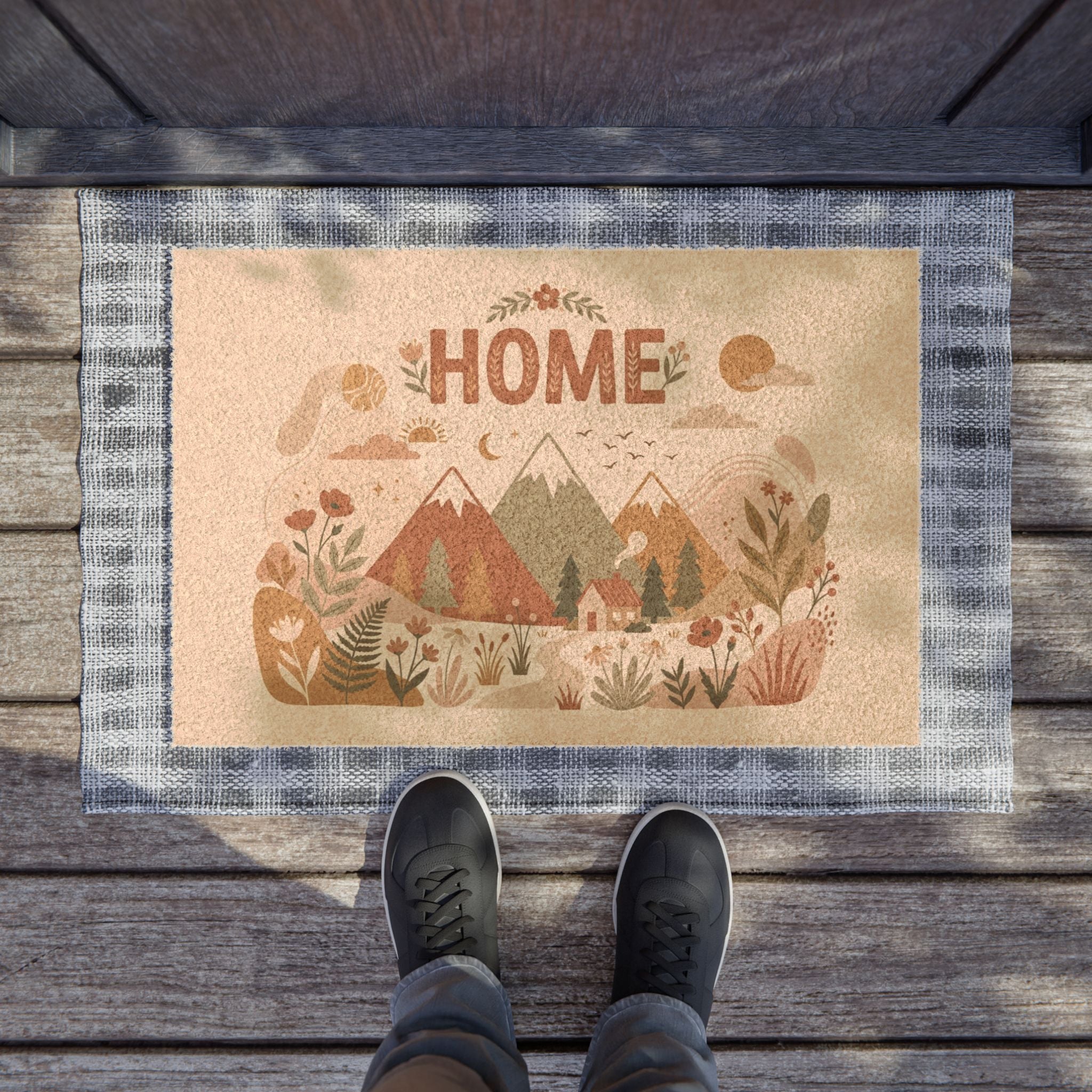 Earthy Boho Mountain Home Wall Art