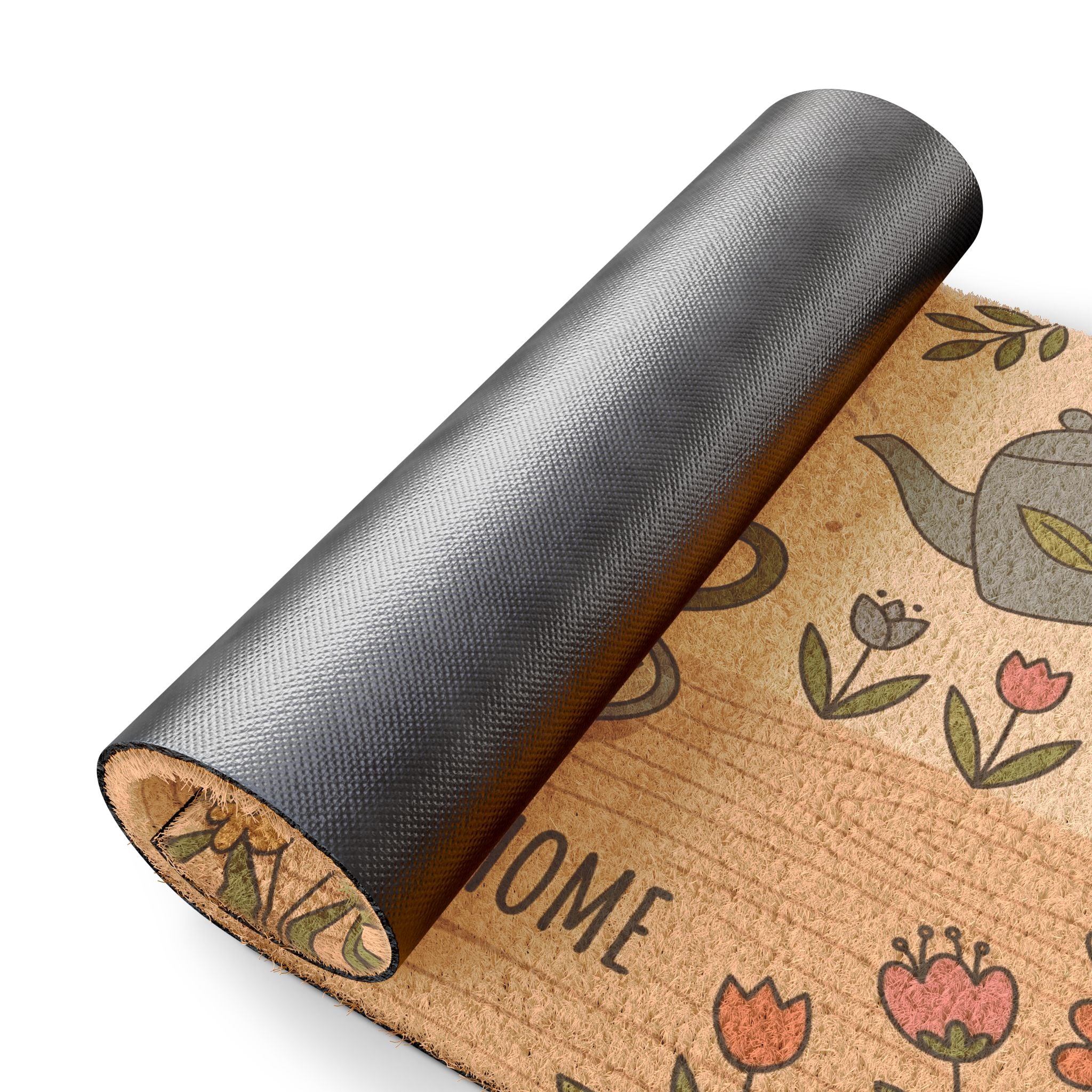Cozy Floral Tea Time Welcome Doormat