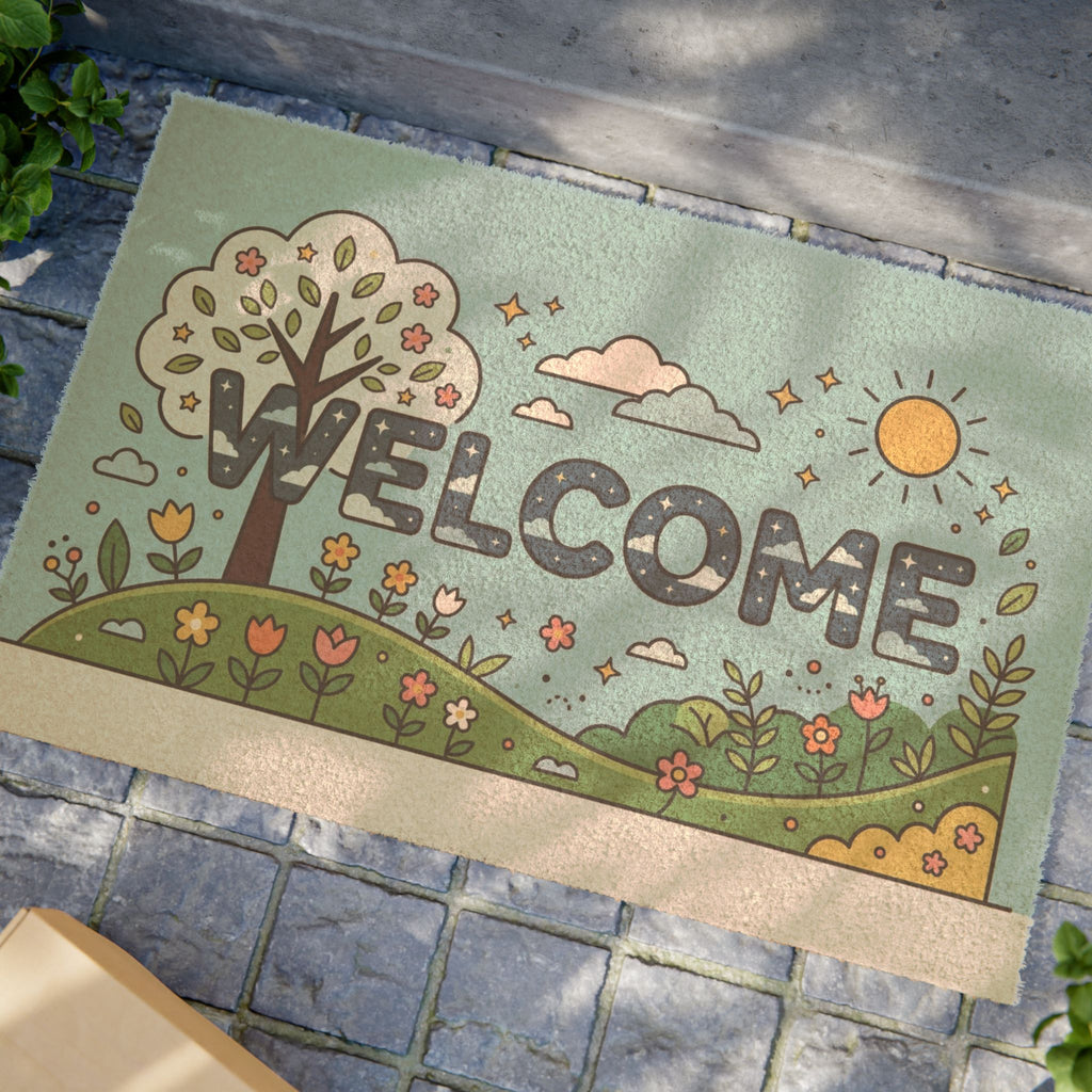 Starry Spring Meadow Welcome Poster
