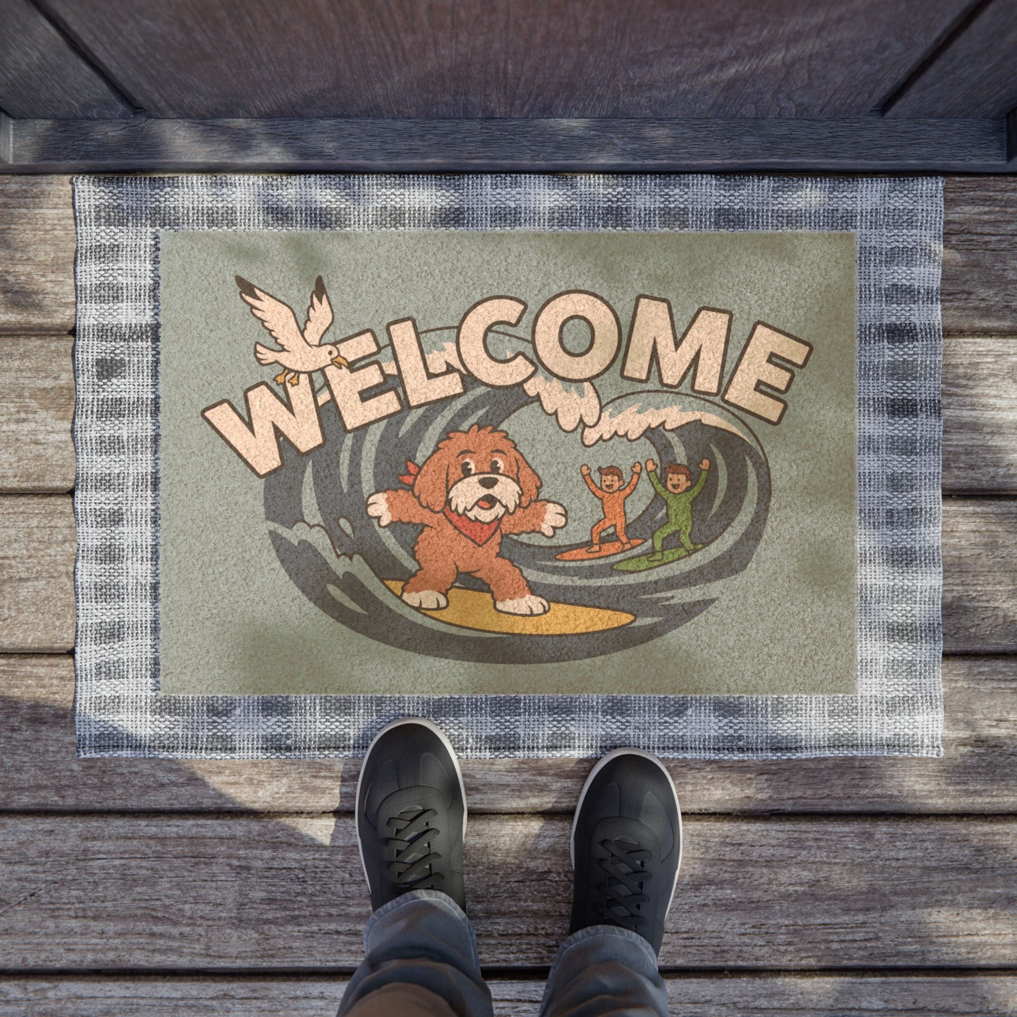 Rad Doodle Surfer: Bold & Simple Wave Art