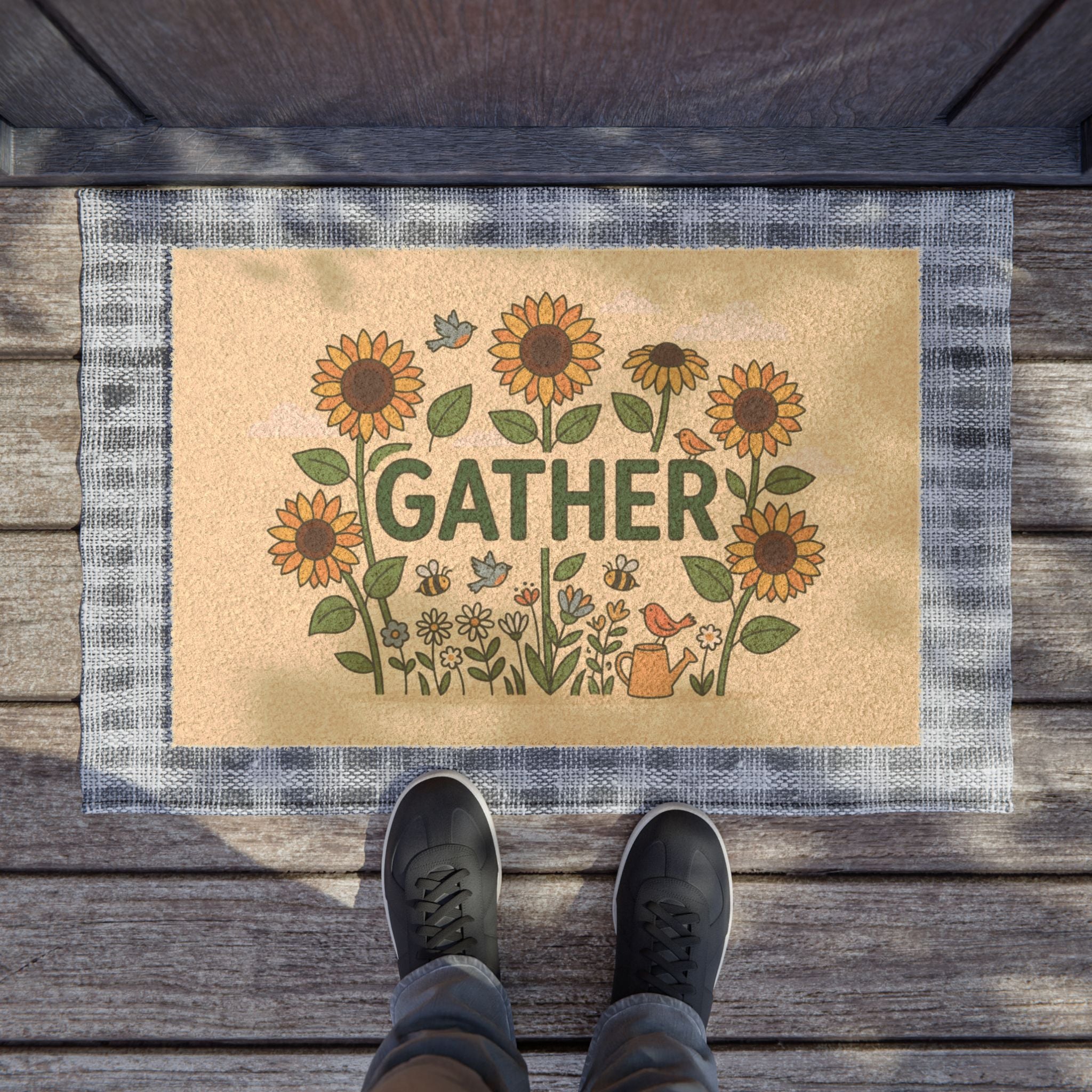 Modern Sunny Sunflowers Gather Art Print