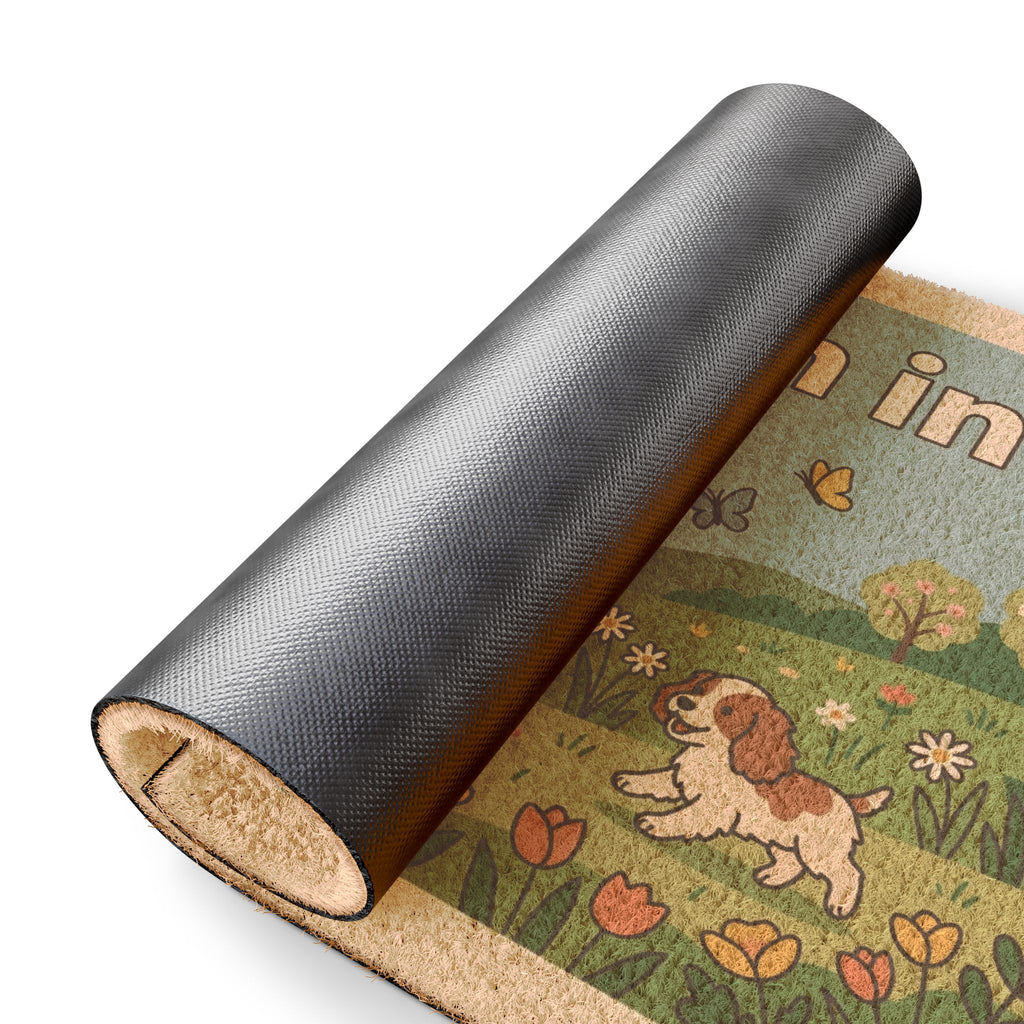Playful Puppies Spring Welcome Doormat