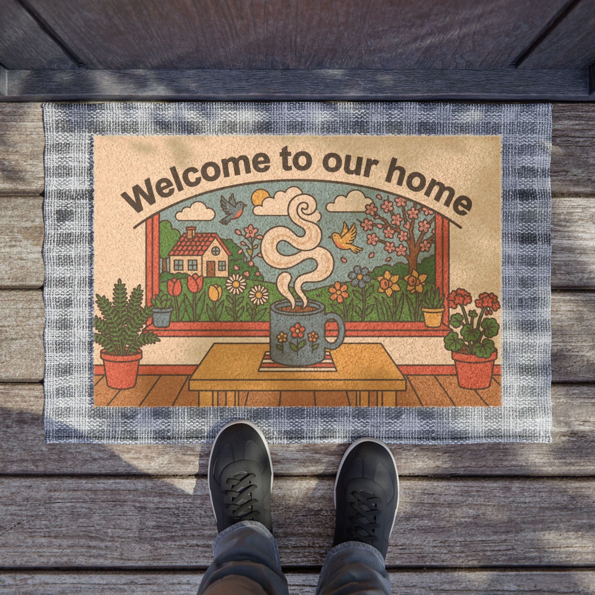 Pop Art Cozy Spring Coffee Welcome Art