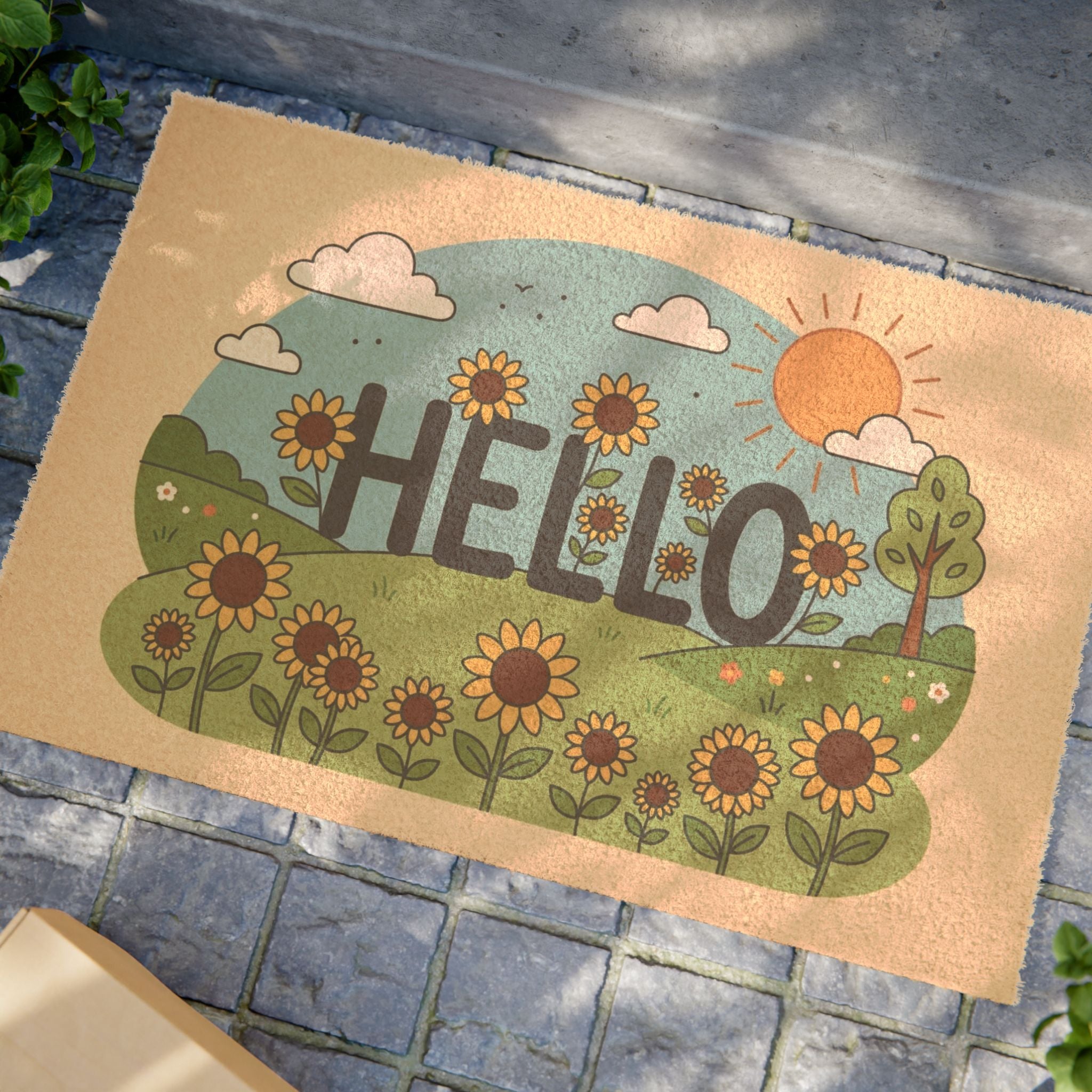 Sunny Sunflower Hello Art Print