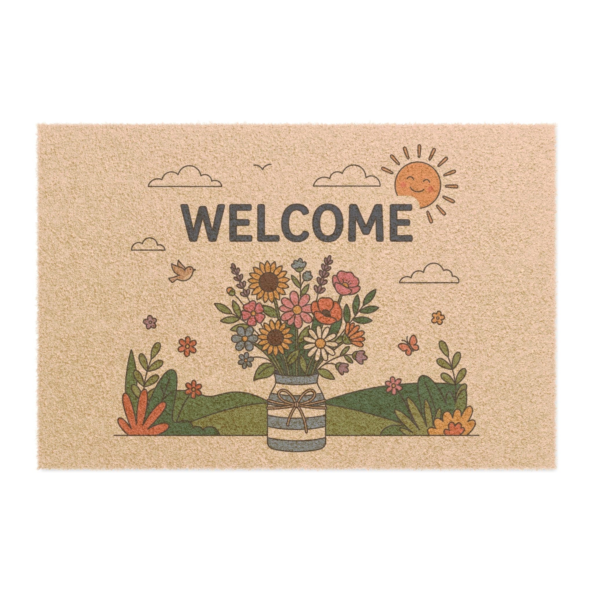 Sunny Meadow Wildflower Welcome Sign