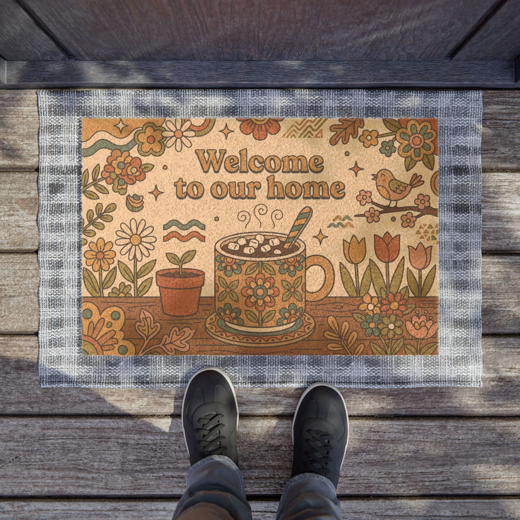 Groovy Spring Garden Cocoa Welcome Sign