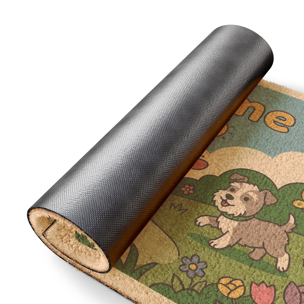 Puppy Paradise Spring Welcome Mat