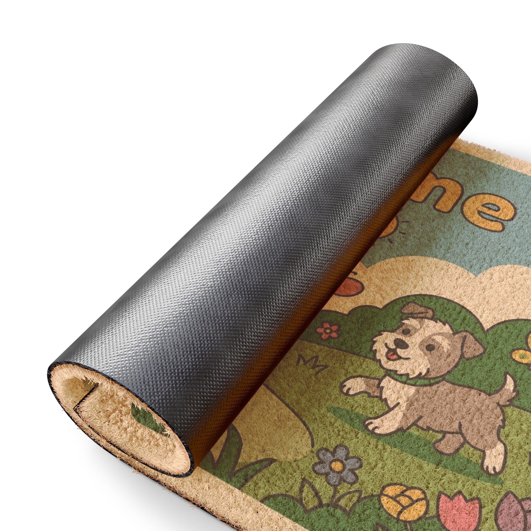 Puppy Paradise Spring Welcome Mat