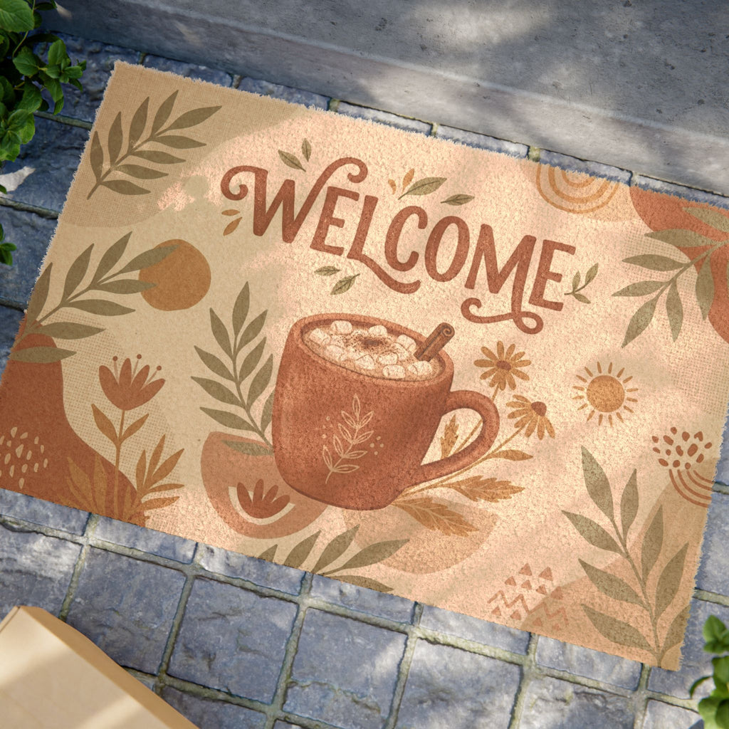 Cozy Boho Botanical Cocoa Welcome Art