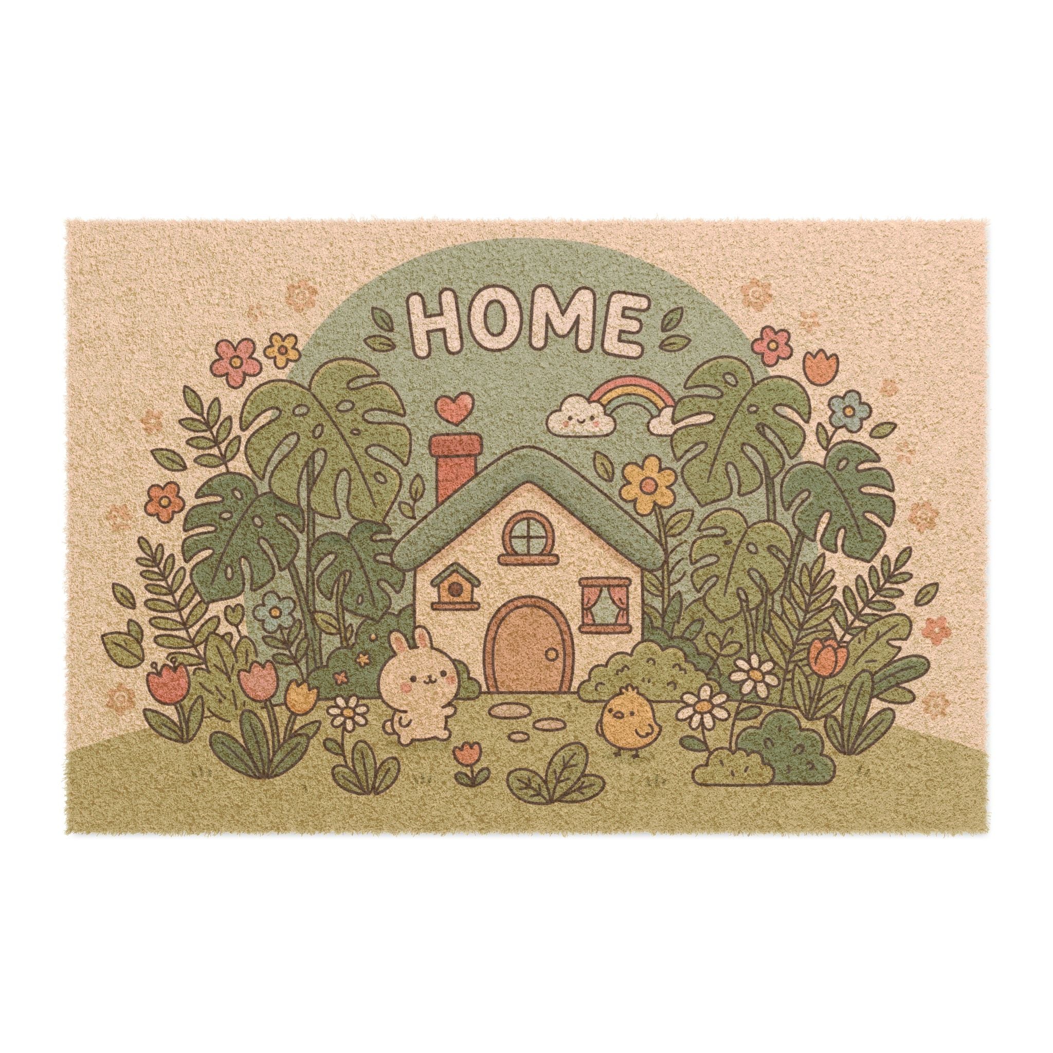 Kawaii Cozy Spring Garden Sweet Home Doormat