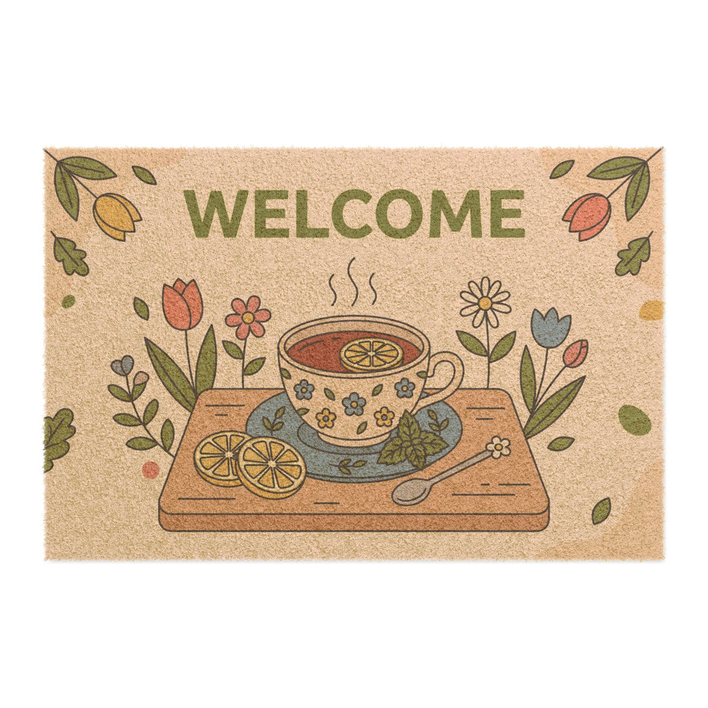 Sweet Lemon Tea Spring Welcome Mat