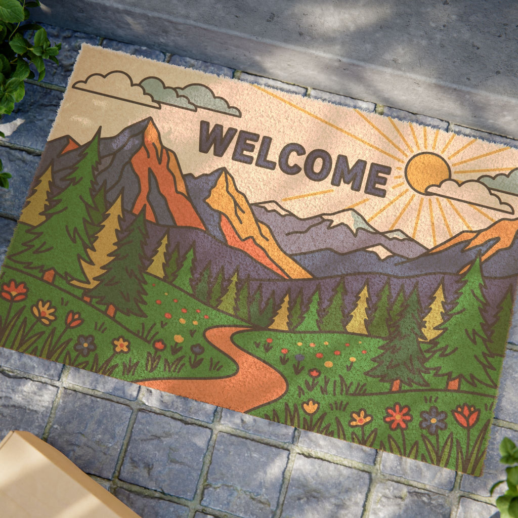 Bold Pop Art Alpine Valley Welcome Mat