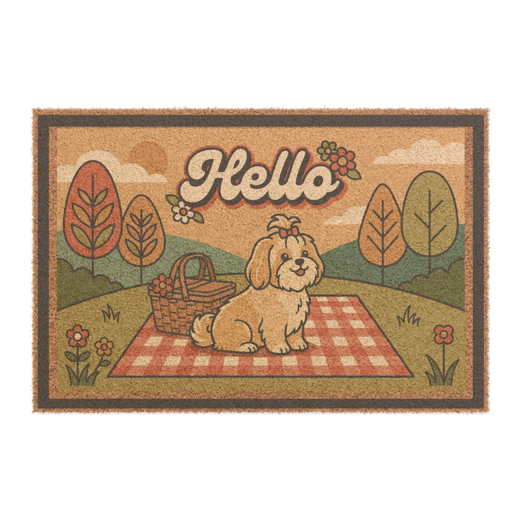 Tilly's Retro Picnic Shih Tzu Welcome Mat