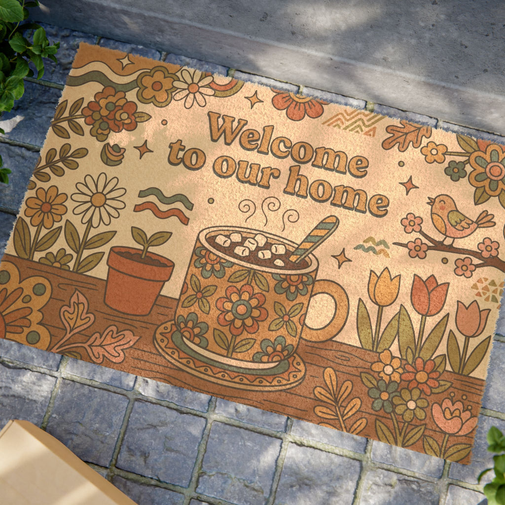 Groovy Spring Garden Cocoa Welcome Sign
