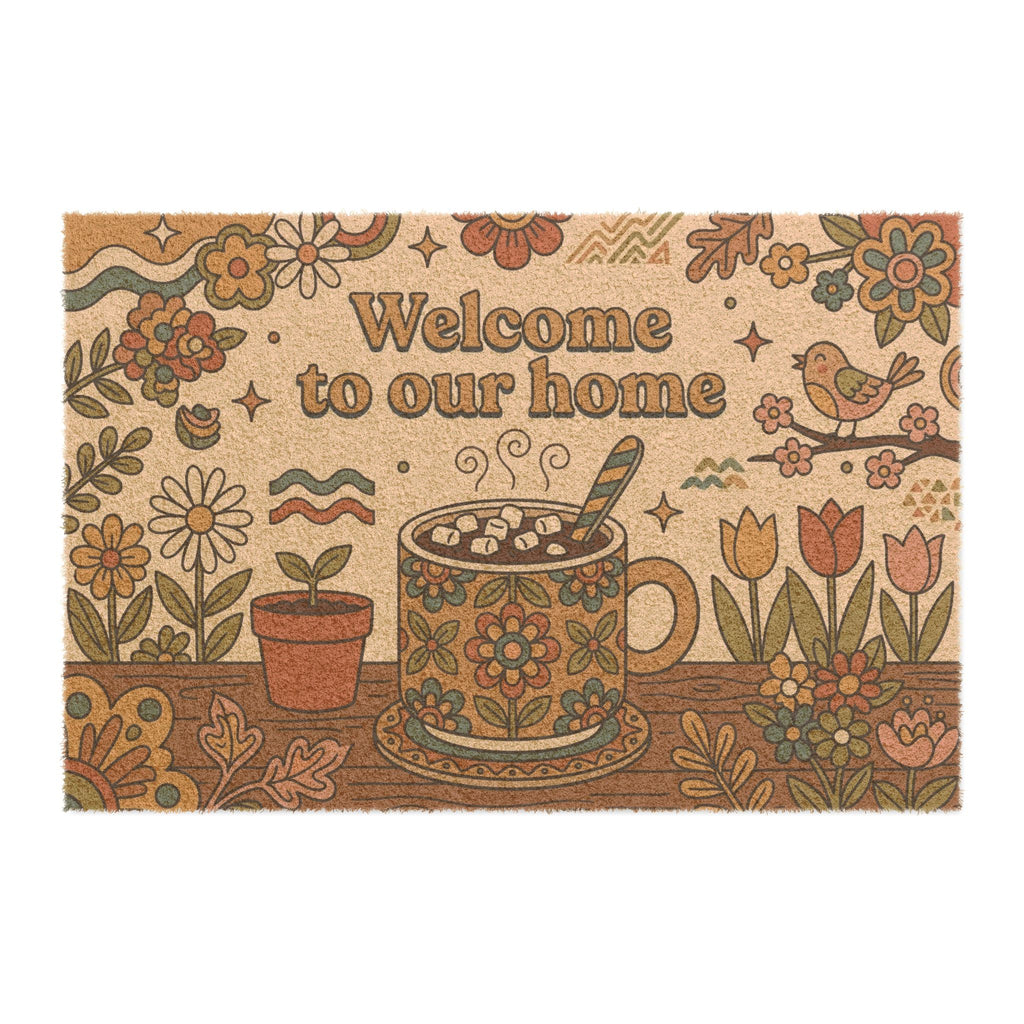 Groovy Spring Garden Cocoa Welcome Sign